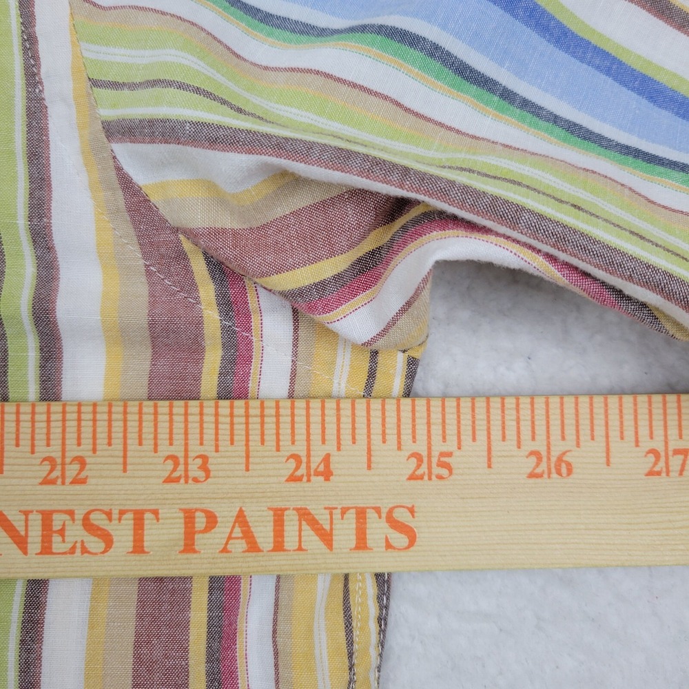 Kinloch Anderson Scotland Short Sleeve Button Up Shirt Mens Large L Multicolor - Picture 6 of 8